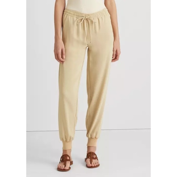 Lauren Ralph Lauren Pants - Lauren Ralph Lauren Side-Stripe Crepe Sweatpants